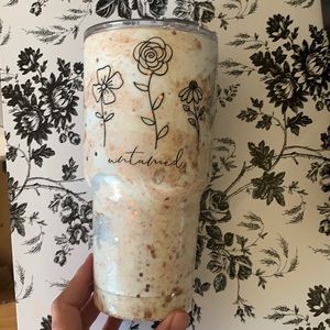 Large handmade stainless steel coffee mug/tumbler